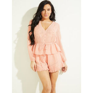NWT Guess Lensie Beach Set Women's Pink Shorts XS Top S